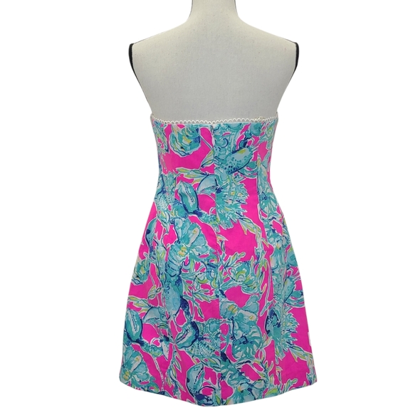 Lilly Pulitzer Brynn Dress Raz Berry Lobsters In Love 28119 Size 6 - Picture 3 of 10